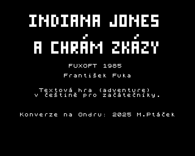 úUvodní obrazovka